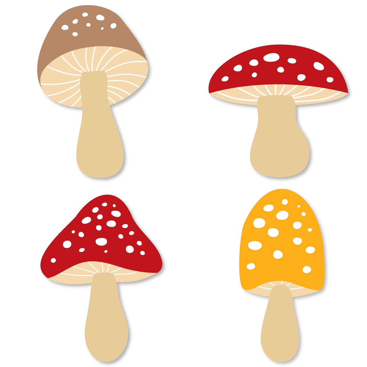 Big Dot of Happiness Wild Mushrooms - DIY Shaped Red Toadstool Party Cut-Outs - 24 Count
